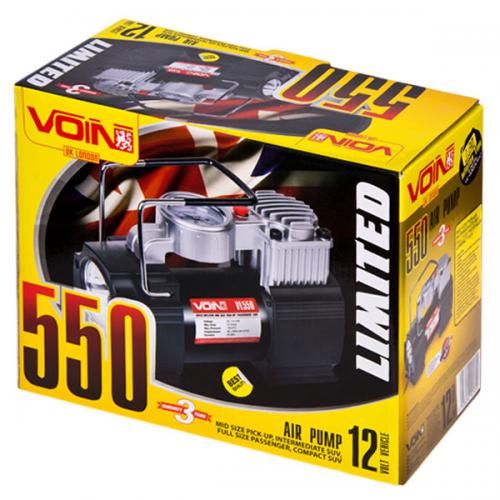 Компресор автомобільний "VOIN" VL-550 150psi/15Amp/40л/прикур./дефлятор/перехідник на клеми