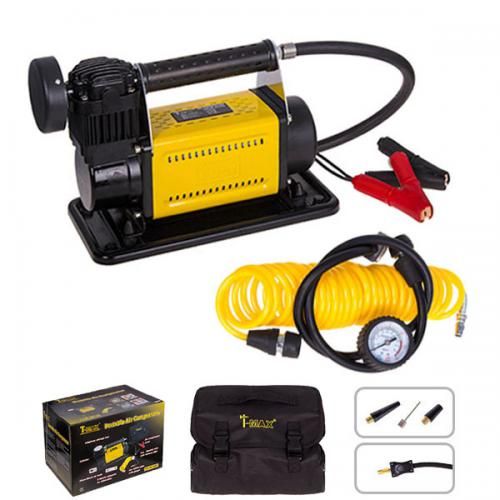 Компресор "T-max" 30A/150psi/72L/min/ клеми/шланг