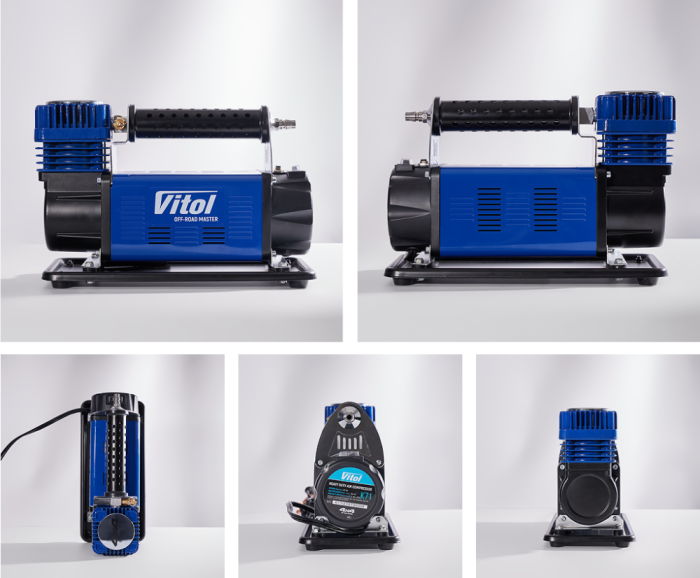 Компресор "ViTOL" K-71 "OFF ROAD MASTER" 150psi/50Amp /160л/шланг 7,5м/клеми