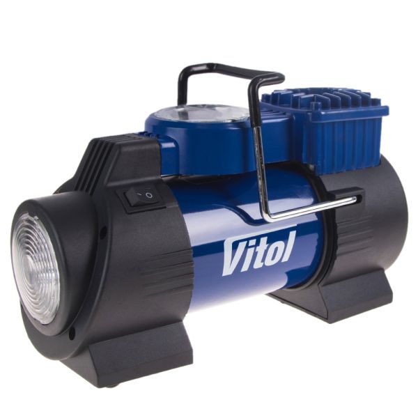 Компресор "ViTOL" K-60 150psi/15Amp/40л/Лiхтар/прикурювач